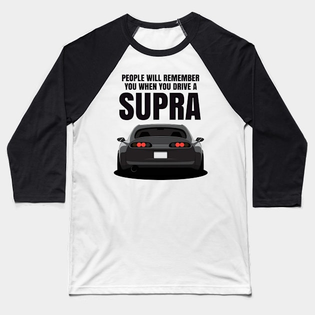 A80 Supraaa Baseball T-Shirt by MOTOSHIFT